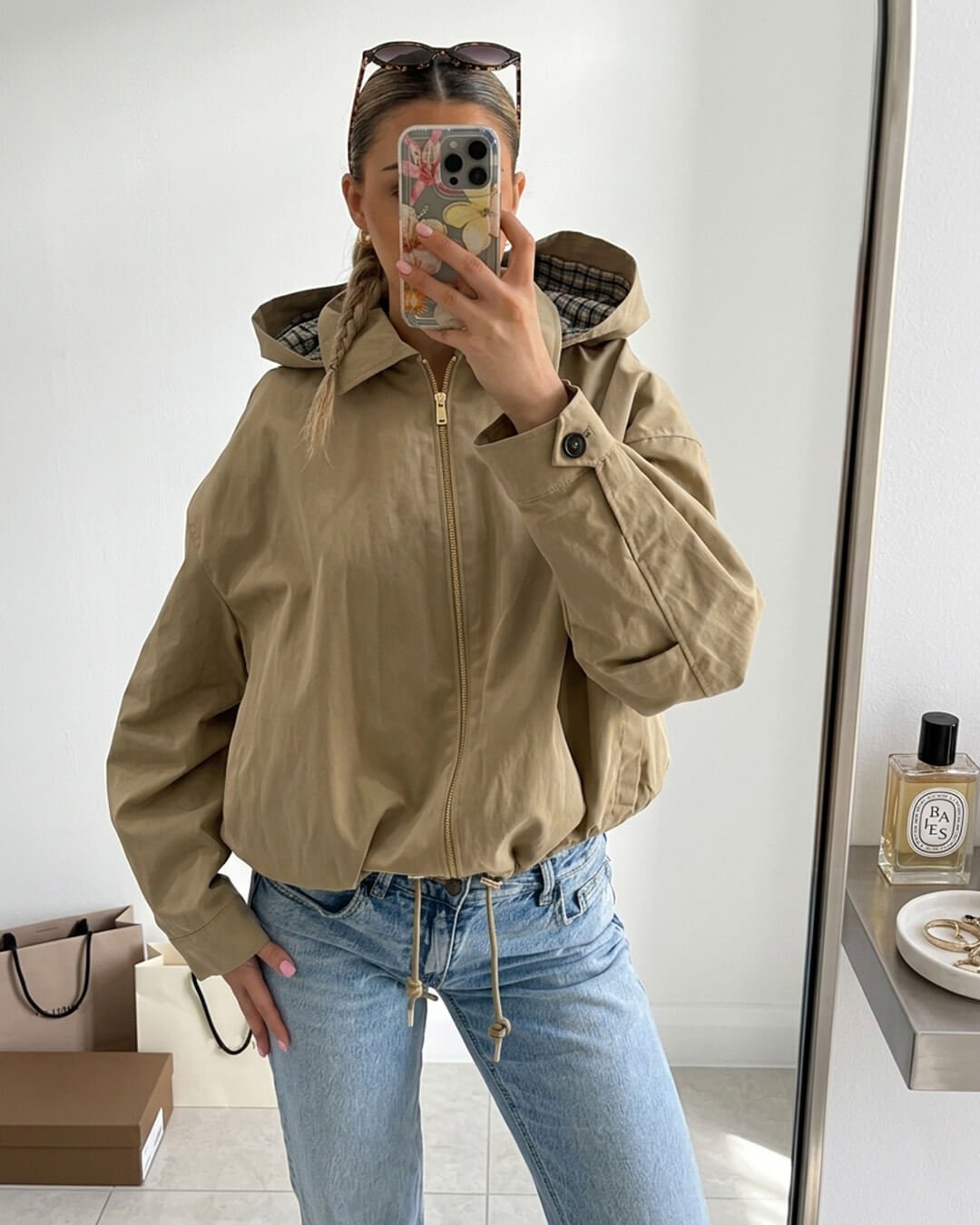 SOKYND Nicole Hooded Zip Jacket JacketSOKYND-213655-BEI-XS-39735BeigeXS