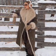 Norah Faux Fur Suede Long Coat