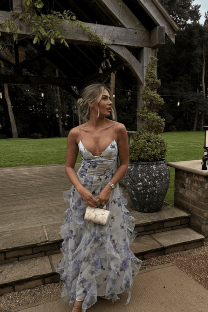 SOKYND Olea Floral Ruffle Maxi Dress DressSOKYND-685719-BLU-M-19479BlueM