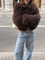 Priscilla Fuzzy Faux Fur Coat