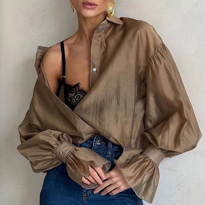SOKYND Quintin Flared Sleeve Loose Blouse Tops1005009578869867-;bf1774570740615405420CoffeeS