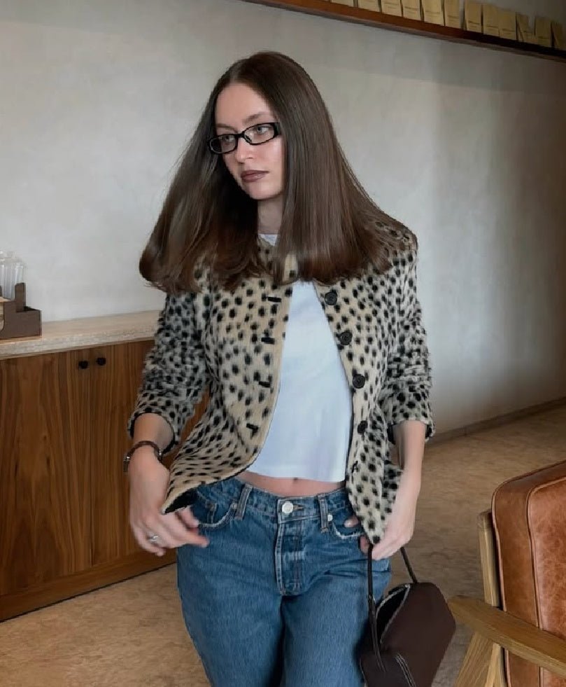 SOKYND Rose Leopard Faux Fur Cropped Jacket JacketSOKYND-698967-S-OS-47991S