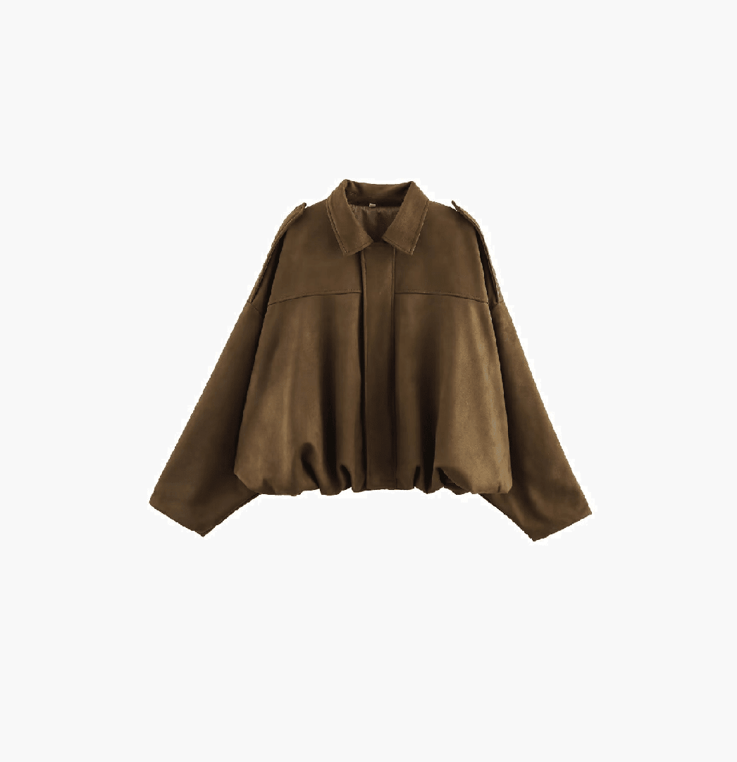 SOKYND Sabrina Vintage Khaki Suede Jacket JacketSOKYND-797847-BRO-M-90135KhakiM