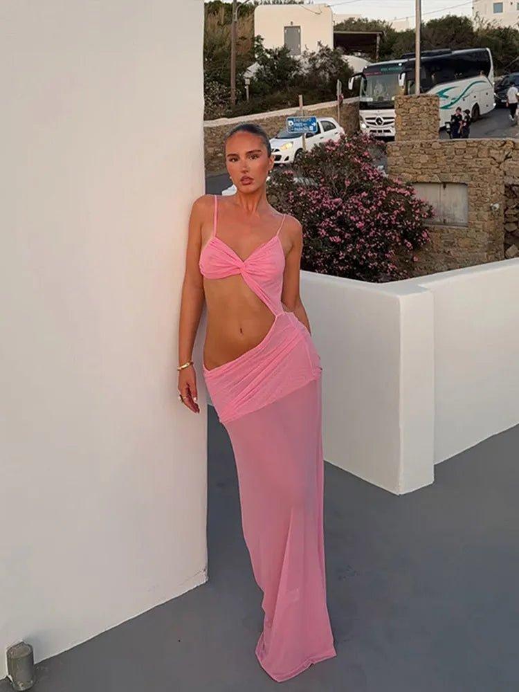 SOKYND Sienna Twist Cut Out Maxi Dress DressSOKYND-109783-PIN-XS-02935PinkXS