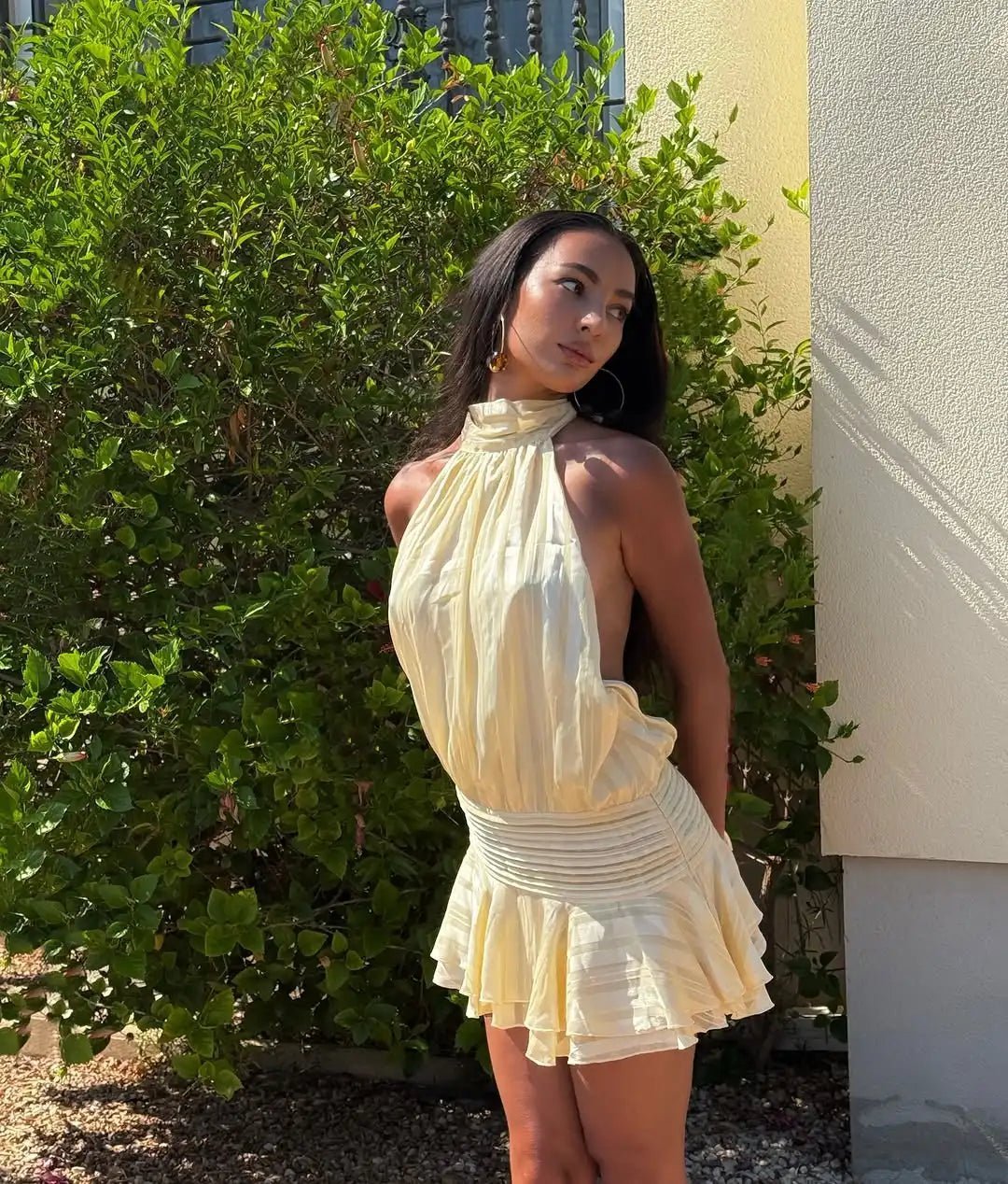 SOKYND Tacita Backless Mini Dress DressSOKYND-863447-LIG-S-31063Light YellowS
