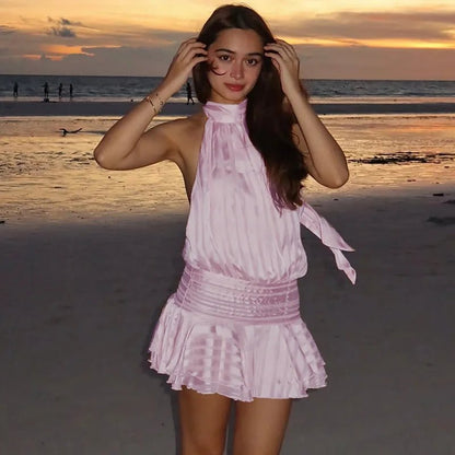 SOKYND Tacita Backless Mini Dress DressSOKYND-863447-PIN-S-27671PinkS