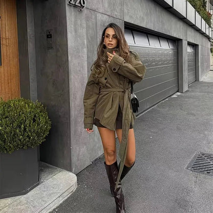 SOKYND Talia Belted Trench Coat Coats & Jackets