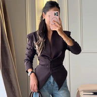 Tanya Structured Shoulder Cinched Blazer