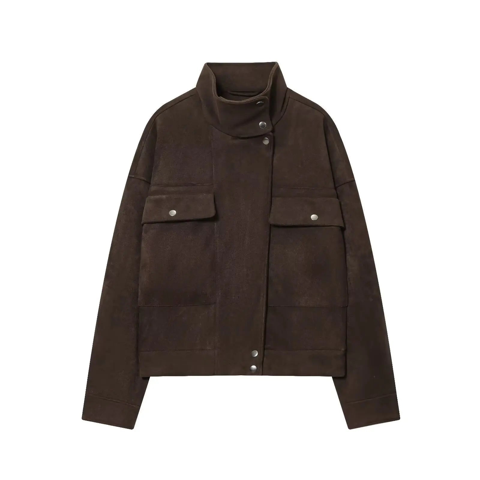 SOKYND Valerie Vintage Oversized Bomber Jacket JacketSOKYND-197207-DEE-XS-49015Deep CoffeeXS