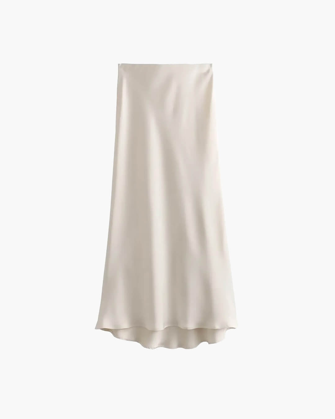 SOKYND Yui High Waist Black Satin Midi Skirt SkirtNavy BlueXS