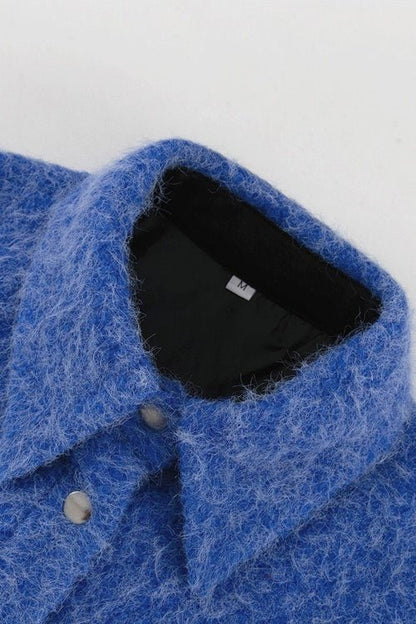 SOKYND Zoe Snap Button Fleece Jacket JacketSOKYND-215959-BLU-M-53559BlueM